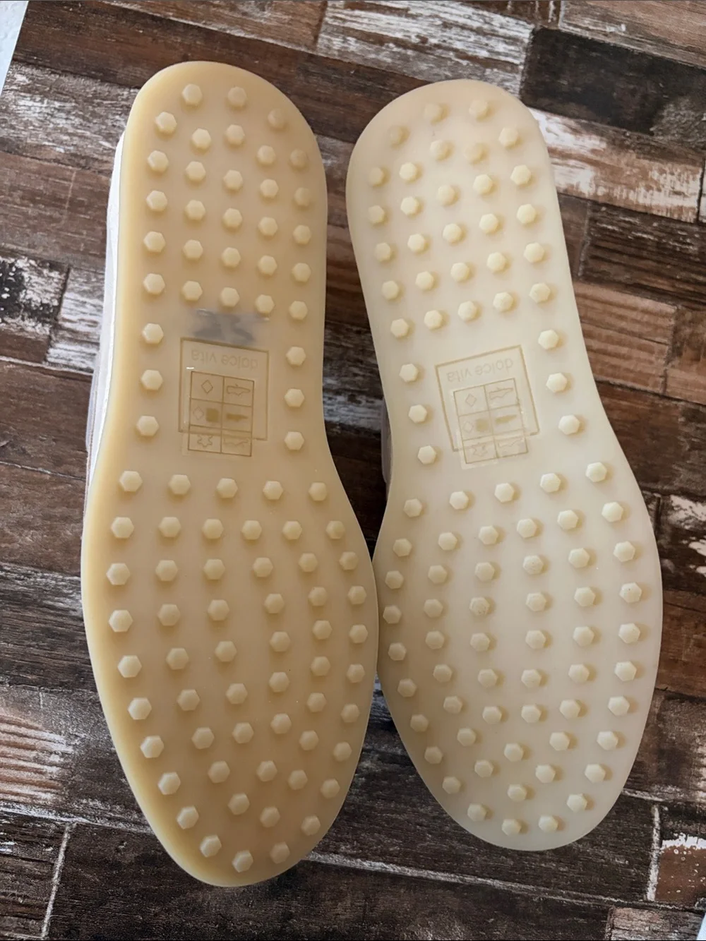 Dolce Vita Beige Canvas Moc-Toe Boat Loafers